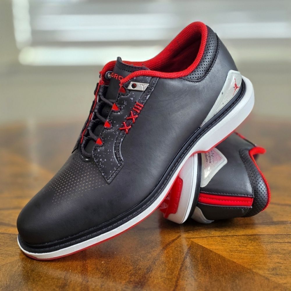 Nike Jordan ADG 5 Wide Low Bred Golf Shoes Men's 8 Black Red Grey New FQ7874-001